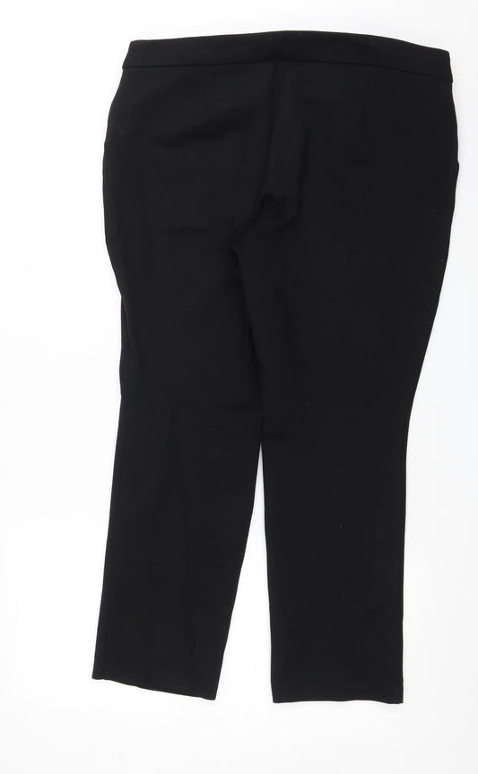 Marks and Spencer Womens Black Trousers Size 16 L27 in