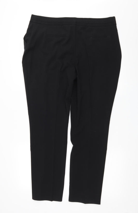 M&Co Womens Black Trousers Size 16 L29 in