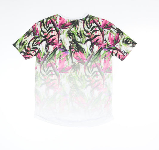 Primark Mens Multicoloured Floral T-Shirt Size XS - California
