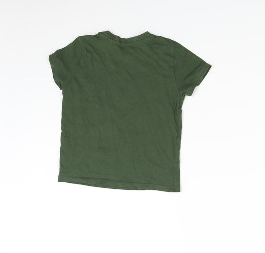 Primark Boys Green Basic T-Shirt Size 3-4 Years