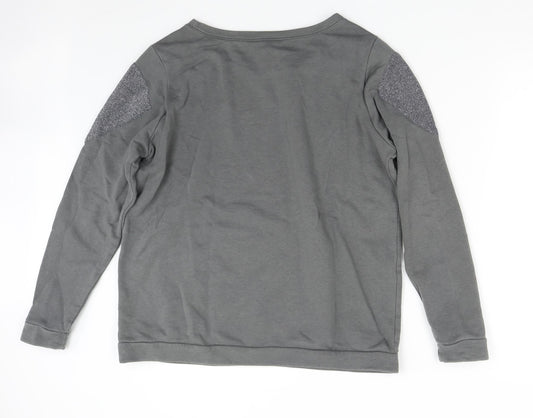 M&S Womens Grey Pullover Sweatshirt Size 10