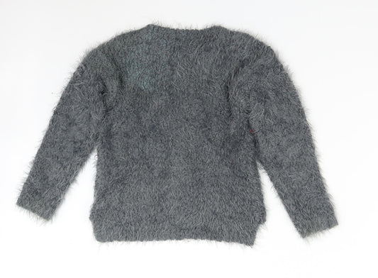 NEXT Girls Grey Pullover Jumper Size 8 Years