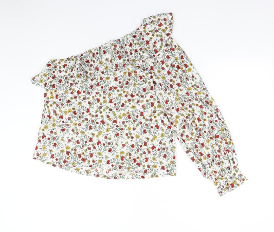 New Look Womens Multicoloured Floral Basic Blouse Size 12
