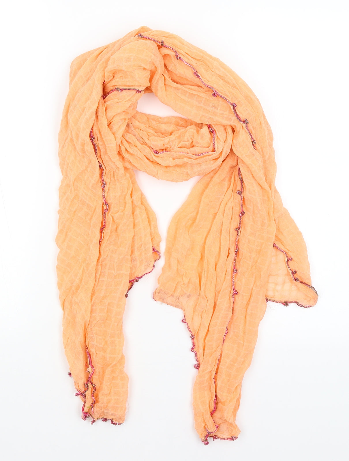Preworn Womens Orange Scarf