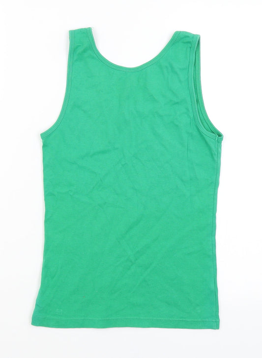Hot Options Womens Green Basic Tank Size 12