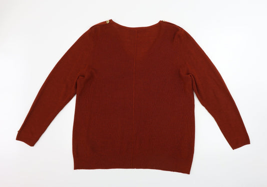 Wallis Womens Brown Pullover Jumper Size L