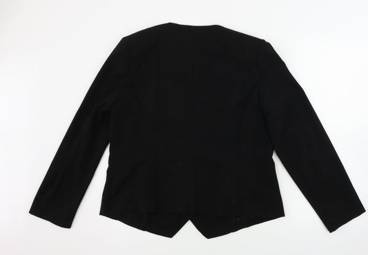 Nightingales Womens Black Jacket Blazer Size 16
