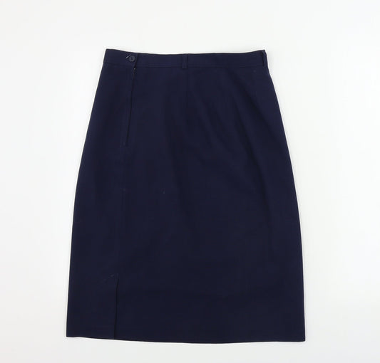 paul Womens Blue A-Line Skirt Size 14