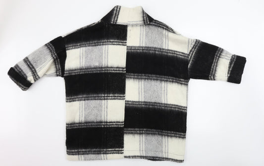 New Look Womens Grey Check Cardigan Jumper Size 12