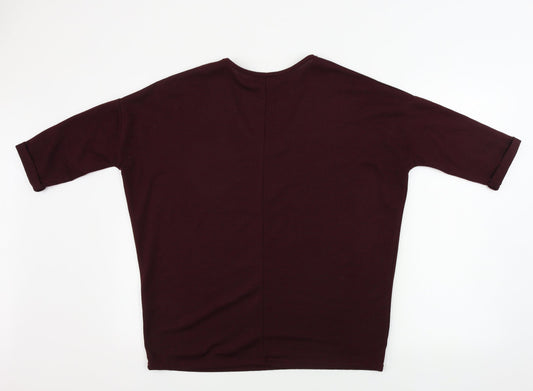 New Look Womens Purple Basic T-Shirt Size S
