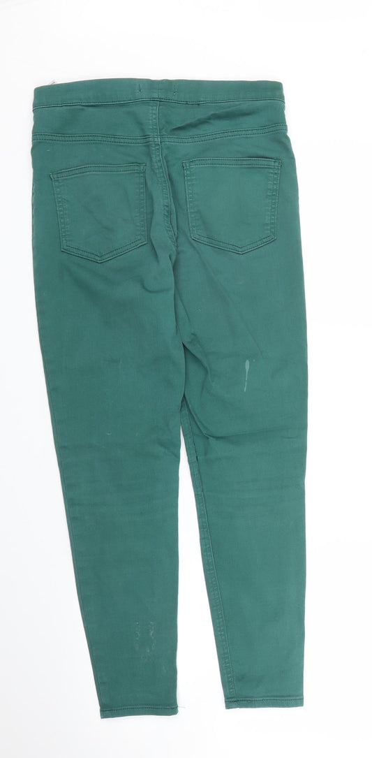 M&S Womens Green Capri Trousers Size 10 L24 in