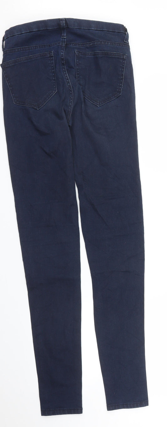 Zara Womens Blue Carrot Trousers Size 8 L33 in