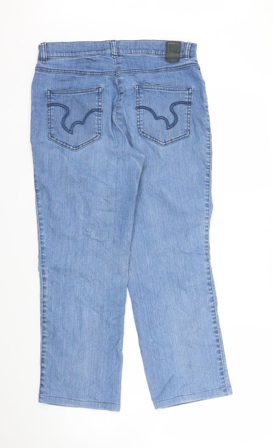 GARDEUR Womens Blue Denim Capri Jeans Size 30 in L25 in