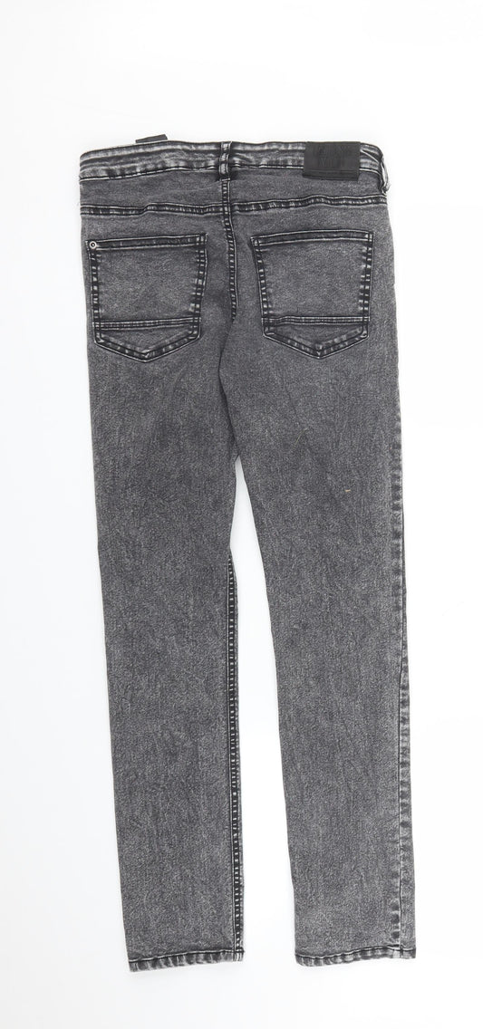 H&M Girls Grey Denim Skinny Jeans Size 12 Years