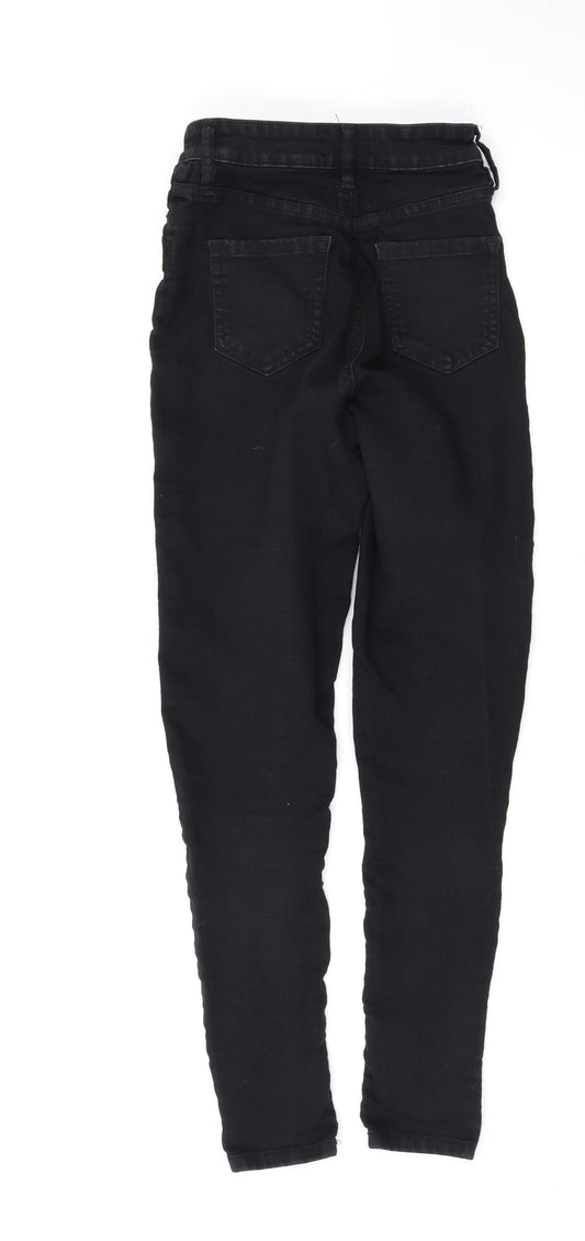 F&F Womens Black Skinny Jeans Size 6 L27 in