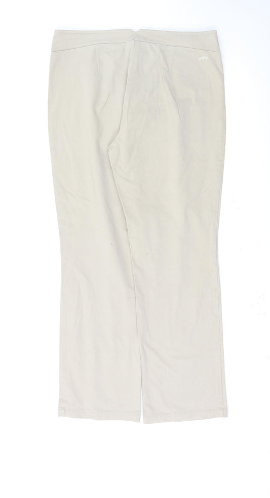 Marks and Spencer Womens Beige Trousers Size 14 L30 in