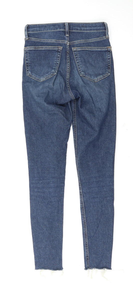 Topshop Womens Blue Skinny Jeans Size 25 L32 in