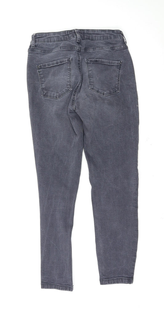Dorothy Perkins Womens Grey Skinny Jeans Size 10 L26 in