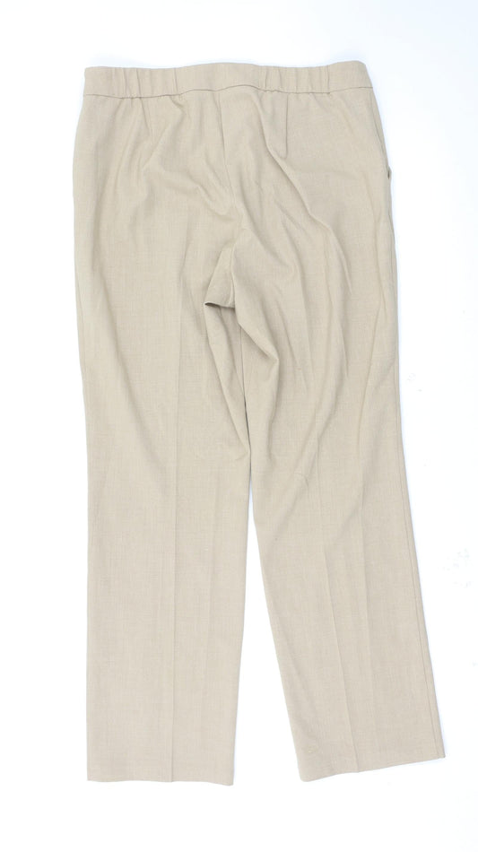 Marks and Spencer Womens Beige Trousers Size 14 L29.5 in