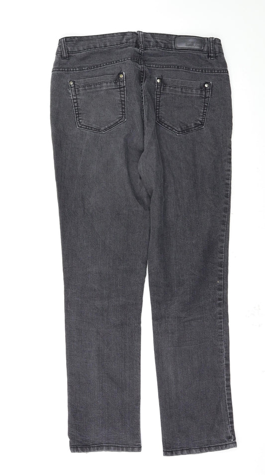 1982 Womens Black Straight Jeans Size 33 L30 in