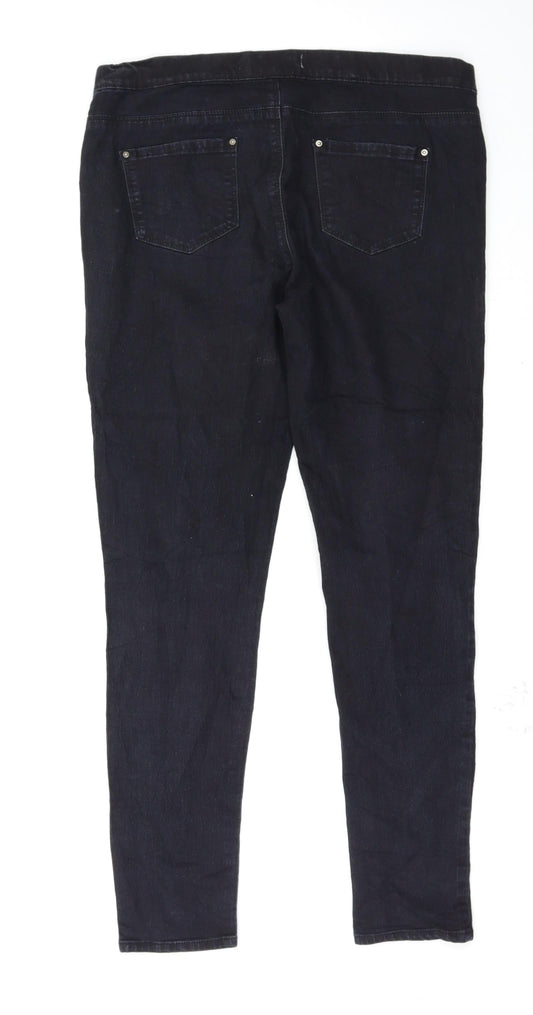 Denim & Co. Womens Black Jegging Jeans Size 14 L28 in
