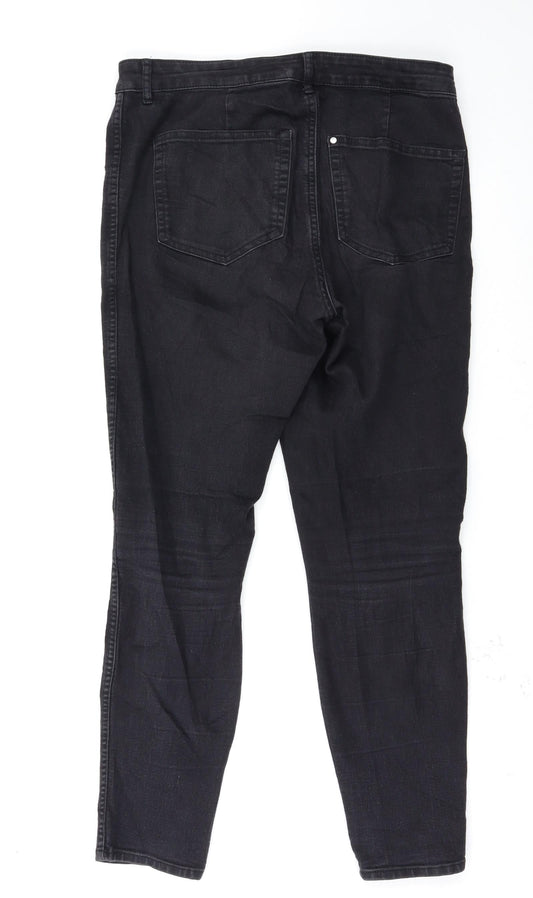 Preworn Womens Black Jegging Jeans Size 12 L28 in