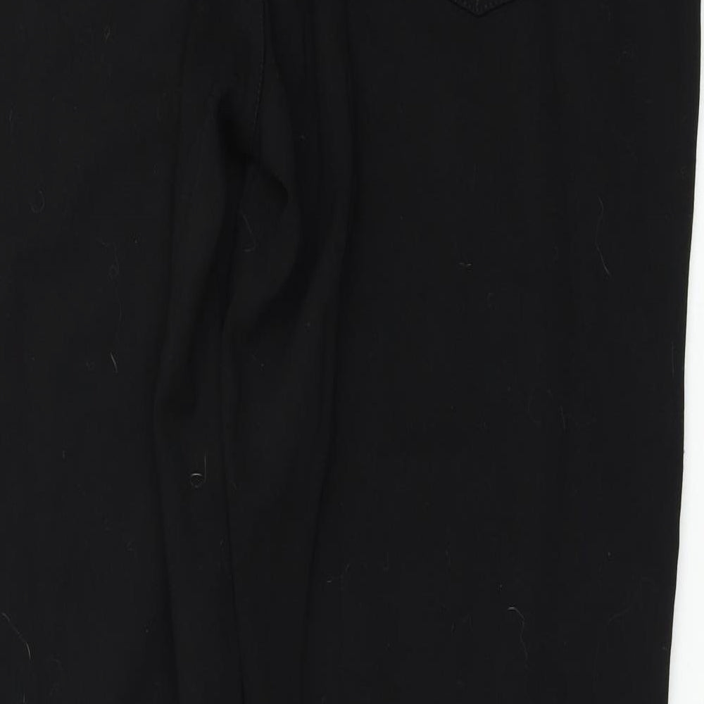 Preworn Womens Black Trousers Size 40 L33 in