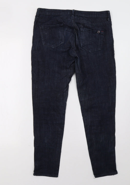 Mango Womens Blue Straight Jeans Size 32 L28 in