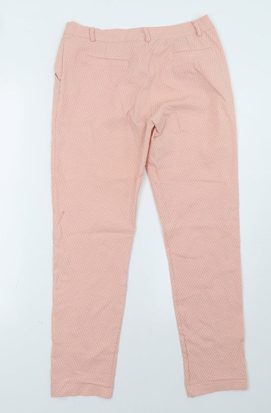 Preworn Womens Pink Polka Dot Trousers Size 30 L28 in