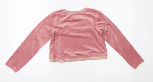 kids collection Girls Pink Pullover Jumper Size 9-10 Years