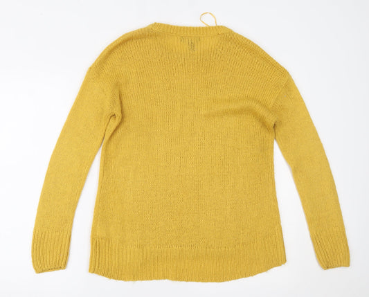 New Look Womens Yellow Pullover Jumper Size S
