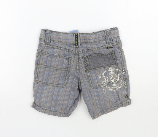 Pumkin Patch Boys Blue Striped Cropped Jeans Size 12 Months