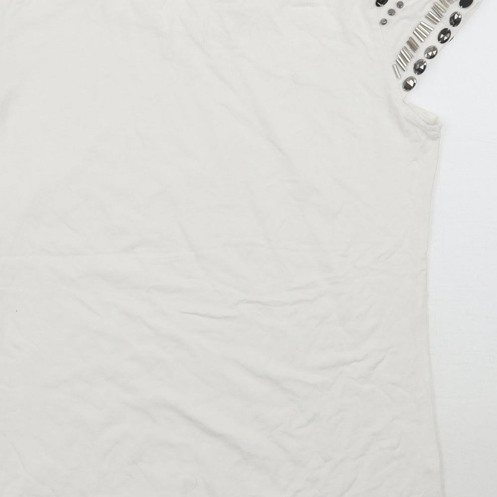 Capsule Womens White Basic T-Shirt Size S