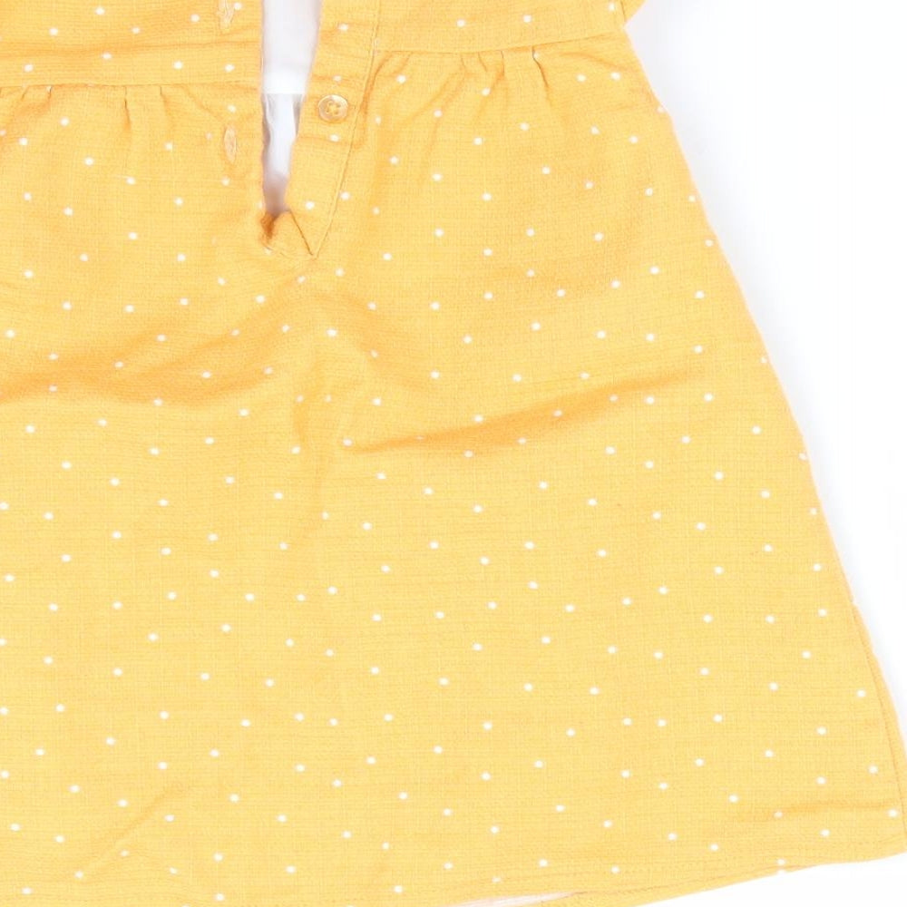 Primark Girls Yellow Polka Dot A-Line Size 9-12 Months