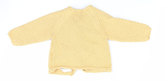 Primark Girls Yellow Cape Jumper Size 6-9 Months