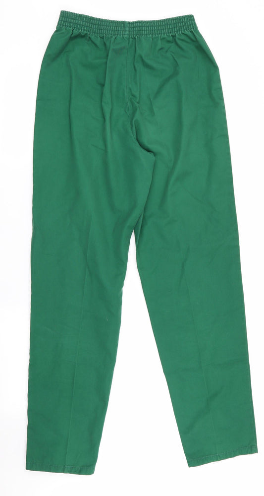 Alexander Womens Green Trousers Size 10 L31 in - Back Elastication Work Trousers
