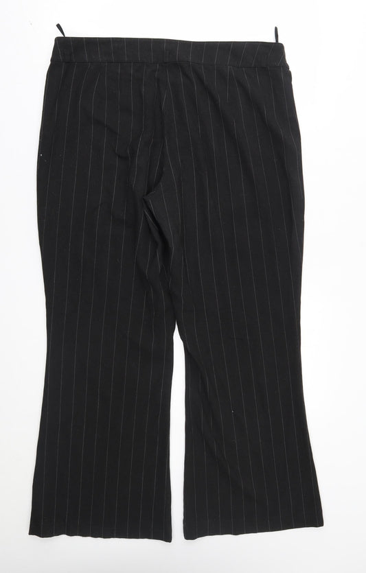 Lindex Womens Blue Striped Bloomer Trousers Size 16 L28 in