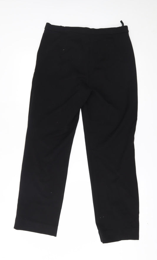 M&S Womens Black Trousers Size 10 L26 in