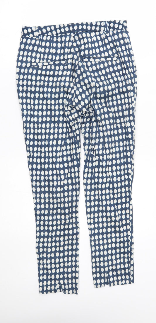 H&M Womens Blue Trousers Size 6 L27 in