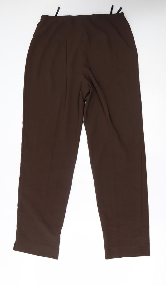 liqua Womens Brown Trousers Size 16 L29 in