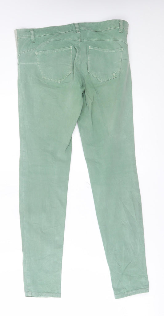 benetton Womens Green Skinny Jeans Size 32 in L29 in