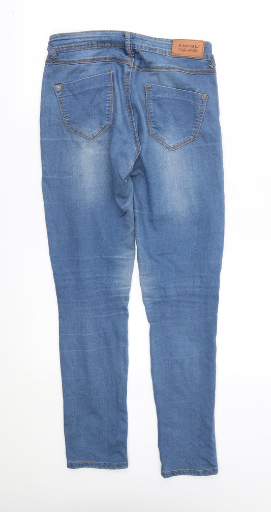Amisu Womens Blue Skinny Jeans Size 28 in L30 in