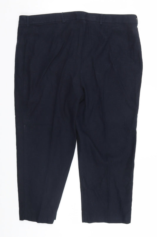 Marks and Spencer Womens Blue Trousers Size 16 L20 in