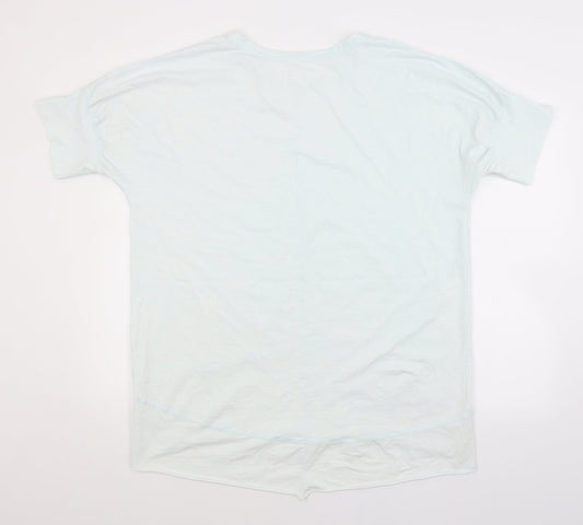 Preworn Womens Blue Basic T-Shirt Size XL