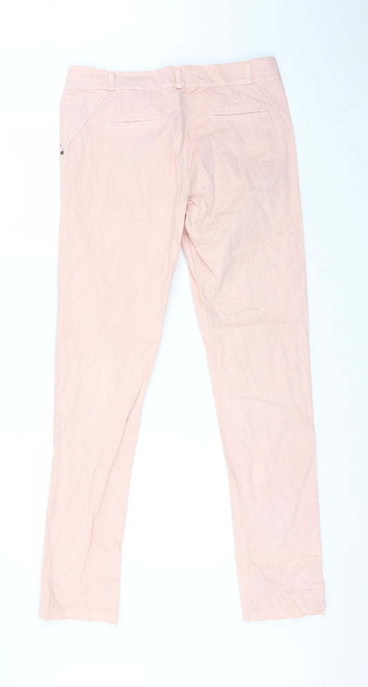 Preworn Womens Pink Straight Jeans Size L L31 in