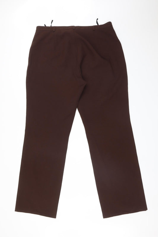 Preworn Womens Brown Trousers Size 20 L32 in