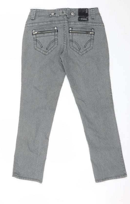 4Wards Womens Multicoloured Striped Straight Jeans Size 30 L29 in