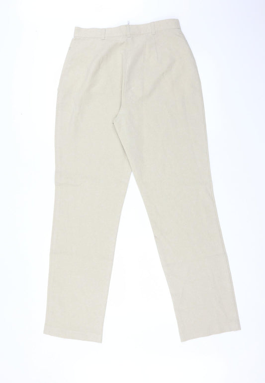 Preworn Womens Beige Trousers Size 12 L30 in