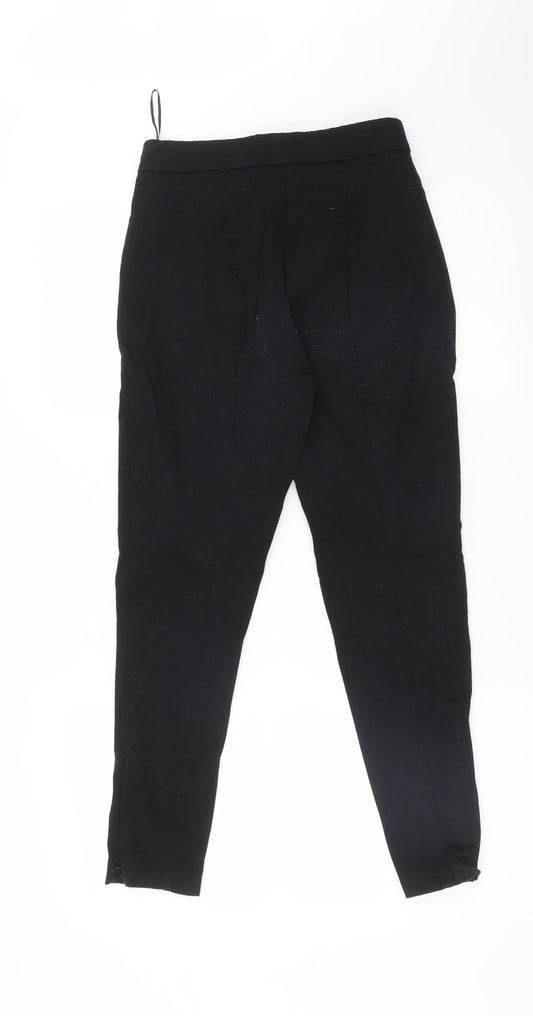 M&S Womens Black Trousers Size 8 L25 in
