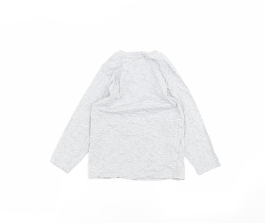 Matalan Boys Grey Basic T-Shirt Size 7 Years